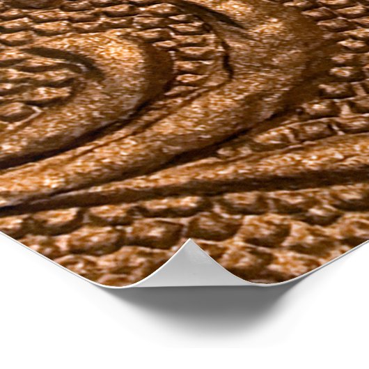 Blumenplatte, Kupferprägung Poster (Ecke)