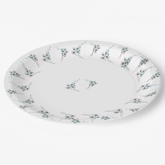 Blumenplatte Pappteller (Schrägansicht)