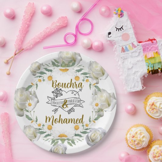 Blumenplatte Pappteller (Party)