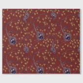 Blumenpochormuster Orientalisch Samarkande Geschenkpapier (Flach)