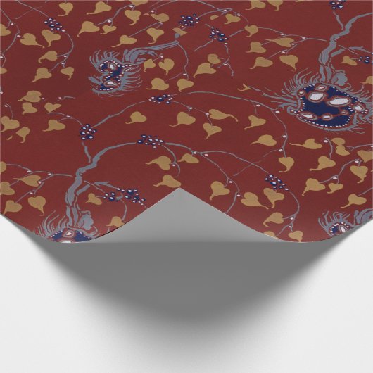 Blumenpochormuster Orientalisch Samarkande Geschenkpapier (Ecke)