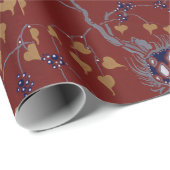 Blumenpochormuster Orientalisch Samarkande Geschenkpapier (Rolleneckpunkt)