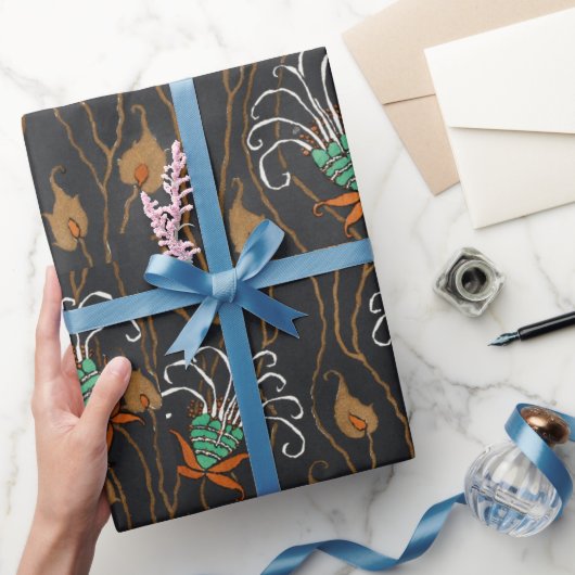 Blumenpochormuster orientalischer Stil Samarkande Geschenkpapier (Schenken)