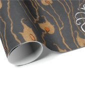 Blumenpochormuster orientalischer Stil Samarkande Geschenkpapier (Rolleneckpunkt)