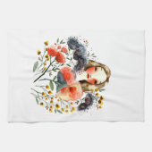 Blumenporträt-Geschirrtuch Küchentuch (Horizontal)
