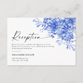 Blumenporzellan Hochzeitsempfang Begleitkarte (Vorderseite)