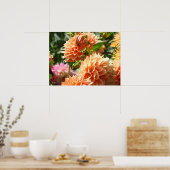 Blumenposter Orange Dahlia Blume Gardens Poster (Küche)