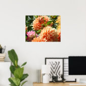 Blumenposter Orange Dahlia Blume Gardens Poster (Heimbüro)