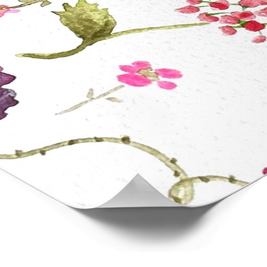 Blumenposter Poster (Ecke)