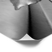 Blumenposter Silber Poster (Ecke)