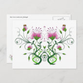 Blumenpostkarte: Blume Symmetrie Postkarte (Vorne/Hinten)