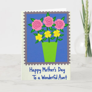 Blumenpostkarte für die beste Mama Karte