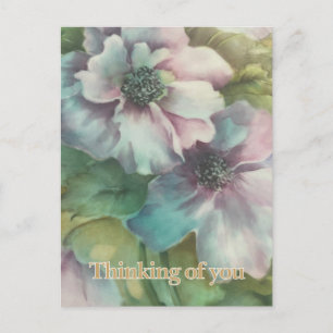 Blumenpostkarte Ich denke an Dich Postkarte