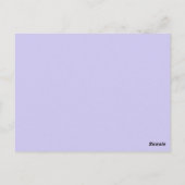 Blumenpostkarte Postkarte (Rückseite)