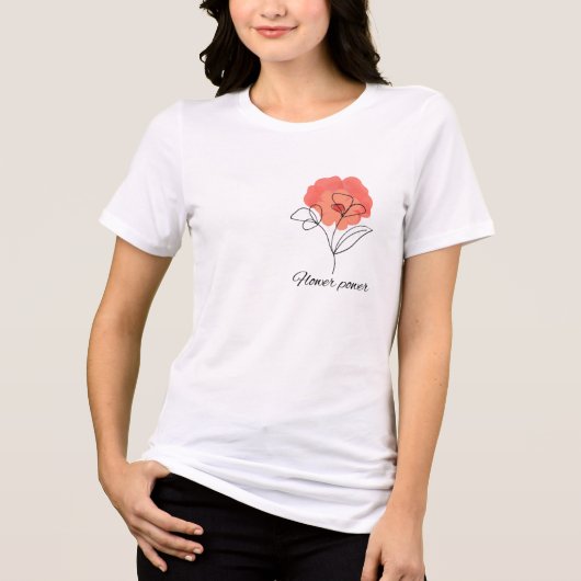 Blumenpower Tri-Blend Shirt (Vorderseite)