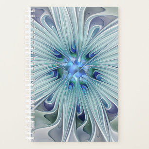 Blumenpracht abstrakt modern Blaue Pastellblume Planer