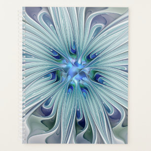 Blumenpracht abstrakt modern blaue Pastellblume Planer