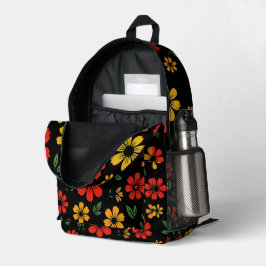 Blumenprint-Rucksack für Frauen und Teenager Bedruckter Rucksack