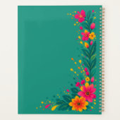 Blumenprint Teal Planer (Rückseite)