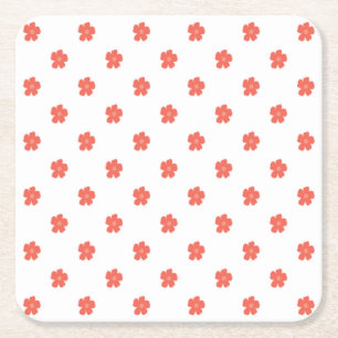 Blumenprintstoff Rechteckiger Pappuntersetzer