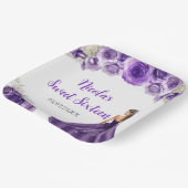 BlumenPrinzessin im Lila Kleid 16 . Geburtstag Pappteller (Gewinkelt)