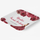 BlumenPrinzessin im Roten Kleid 16 . Geburtstag Pappteller (Gewinkelt)