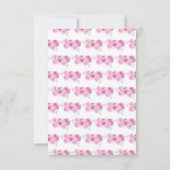 BlumenPrinzessin in einem hellrosa Kleid Speisen RSVP Karte (Rückseite)