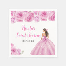 BlumenPrinzessin in hellrosa Kleid 16 . Geburtstag