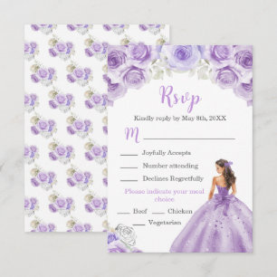 BlumenPrinzessin in Lila Dressur RSVP Karte