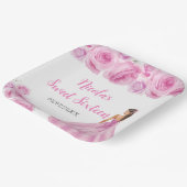 BlumenPrinzessin in rosa Kleid 16 . Geburtstag Pappteller (Gewinkelt)