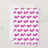 BlumenPrinzessin in rosafarbenem Kleid - Auswahl RSVP Karte (Rückseite)