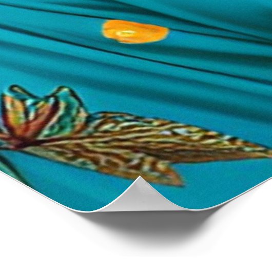 Blumenprinzessin mit Make-up Poster (Ecke)