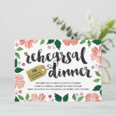 BlumenProben-Abendessen des Watercolor-Garten-| Einladung (Stehend Vorderseite)