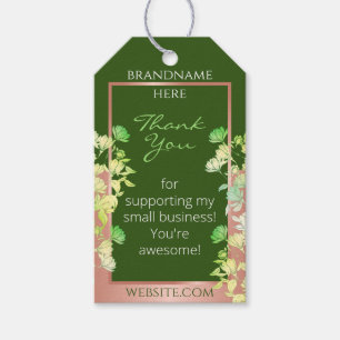 Blumenprodukte liefern Waldgrün und Rose Gold Geschenkanhänger
