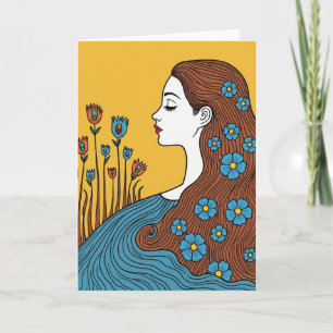 Blumenprofil Muttertagskarte Karte