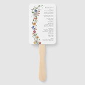 Blumenprogramm-Handfächer Fächer (Rückseite)