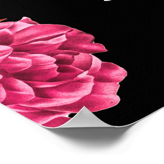 Blumenprop-Hochzeit-Selfie-Foto-Rahmen Poster (Ecke)