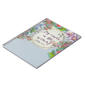 Blumenpsalm-geistiges christliches Vers-Zitat Notizblock (Linke Seite)