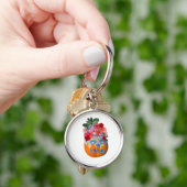 Blumenpumpendesign für Herbstfrühling Schlüsselanhänger (Hand)