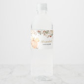 Blumenpumpenfallen in Liebe Babydusche Wasserflaschenetikett (Vorderseite)