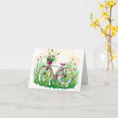 Blumenrad im Wasserfarbenfeder individuell anpassb Karte (Gelbe Blume)