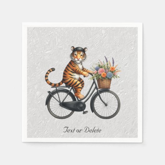 Blumenrad-Tiger-Servietten Serviette (Vorderseite)