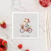 Blumenradfahrrad-Enten-Servietten Serviette (Beispiel)