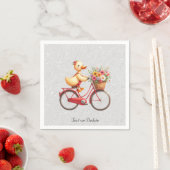 Blumenradfahrrad-Enten-Servietten Serviette (Beispiel)