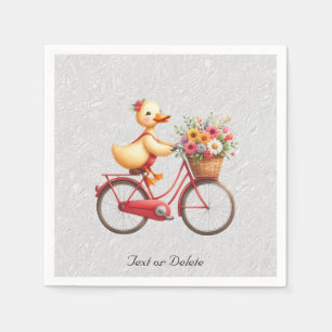 Blumenradfahrrad-Enten-Servietten Serviette