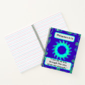 Blumenradianz: Philippinen 4:13 Sky Blue und Sun Notizblock (Innenseite)