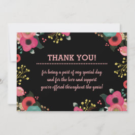 Blumenrahmen Abschluss Vielen Dank Fotokarte Dankeskarte