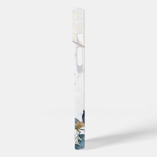 Blumenrahmen, Aquamarine Grafik, Mandala Case-Mate iPhone Hülle (Rückseite / Links)