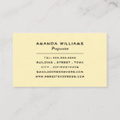 Blumenrahmen, Blütenrahmen Visitenkarte (Rückseite)