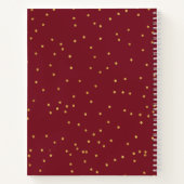 Blumenrahmen Bordeaux-Seeschichte Notizblock (Rückseite)